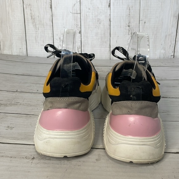 Gianni Bini Troye Chunky Taupe/Multi ColorLace-Up Sneakers - Picture 4 of 12